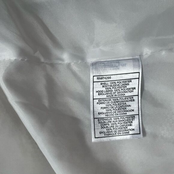 Madden Sherpa fuzzy zip up hooded womens Jacket sweater cream size small - Picture 8 of 8